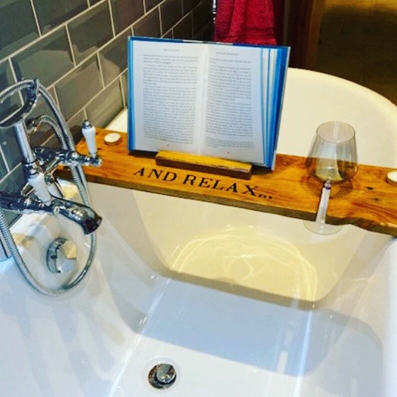 Bath Tray / Bath Caddy / Bath Board / Wooden Bath Tray / Etsy