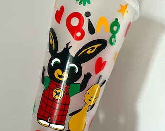 Bing Rabbit and Flop Personalised Cold Cup