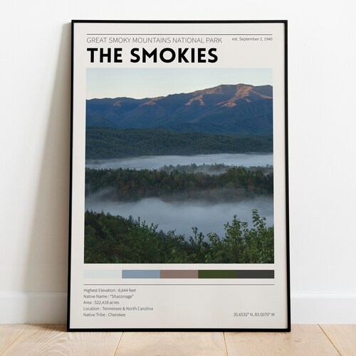 Smokies / Great Smoky Mountains National Park / Vintage Etsy