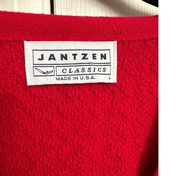 Vintage Red Jantzen Sweater Vest Large Made in USA - image 3