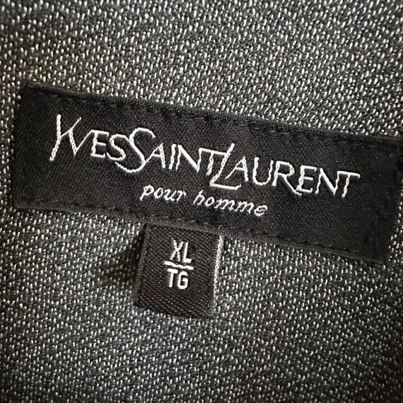 Vintage Yves Saint Laurent Pour Homme Grey Button… - image 2