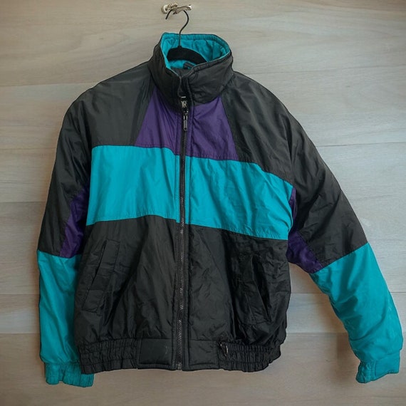 Vintage Color Block Cortiva Ski Jacket Coat Snow L