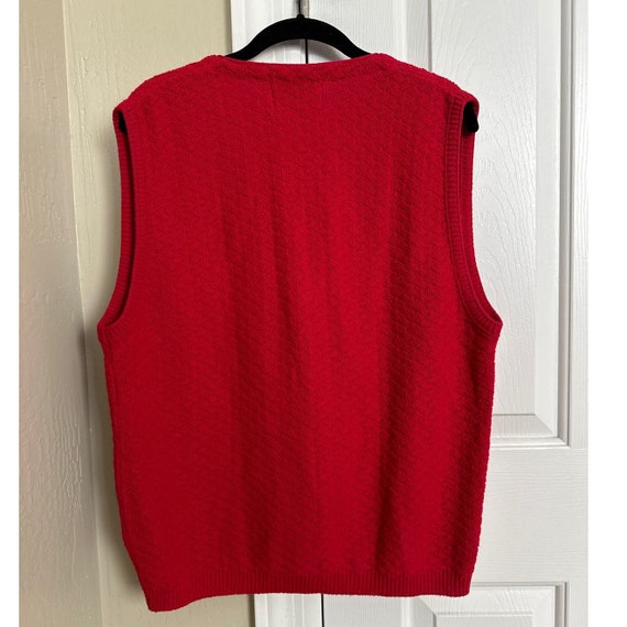 Vintage Red Jantzen Sweater Vest Large Made in USA - image 4