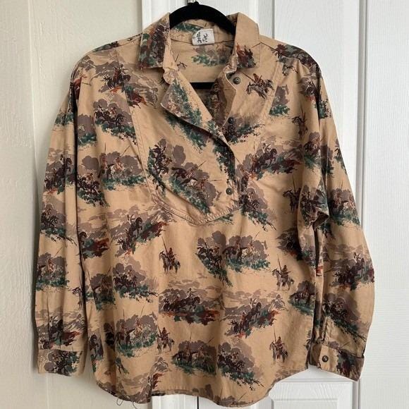 Chemisier Western Roughrider By Circle T – Vintage – Manches Longues – Femme