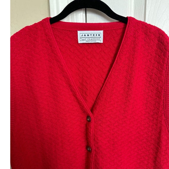 Vintage Red Jantzen Sweater Vest Large Made in USA - image 2