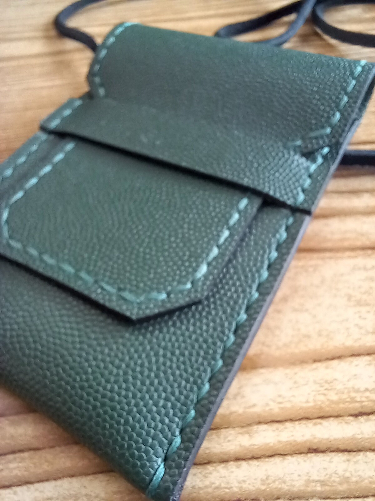 Leather Neck Pouch Leather Neck Wallet Coin Pouch Handmade Etsy