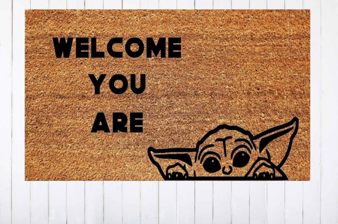 Baby Yoda Mat Door Mat Mandalorian Star Wars Etsy