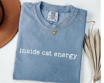 Funny Cat Graphic Tee: Introvert Meme Shirt - Cozy Comfort Colors