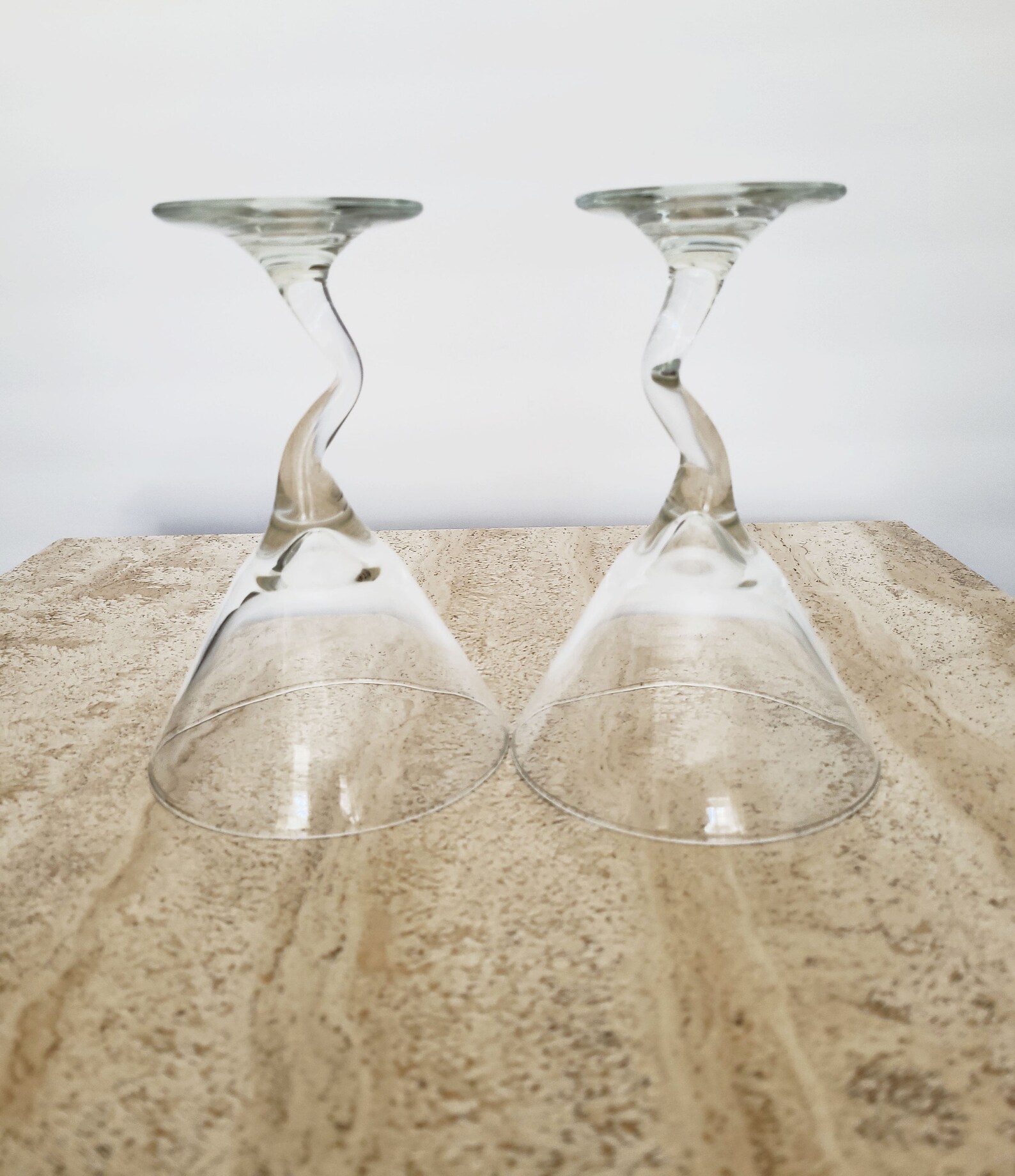 Set of 5 Vintage Libbey Zig Zag Martini Glasses Zstem Etsy