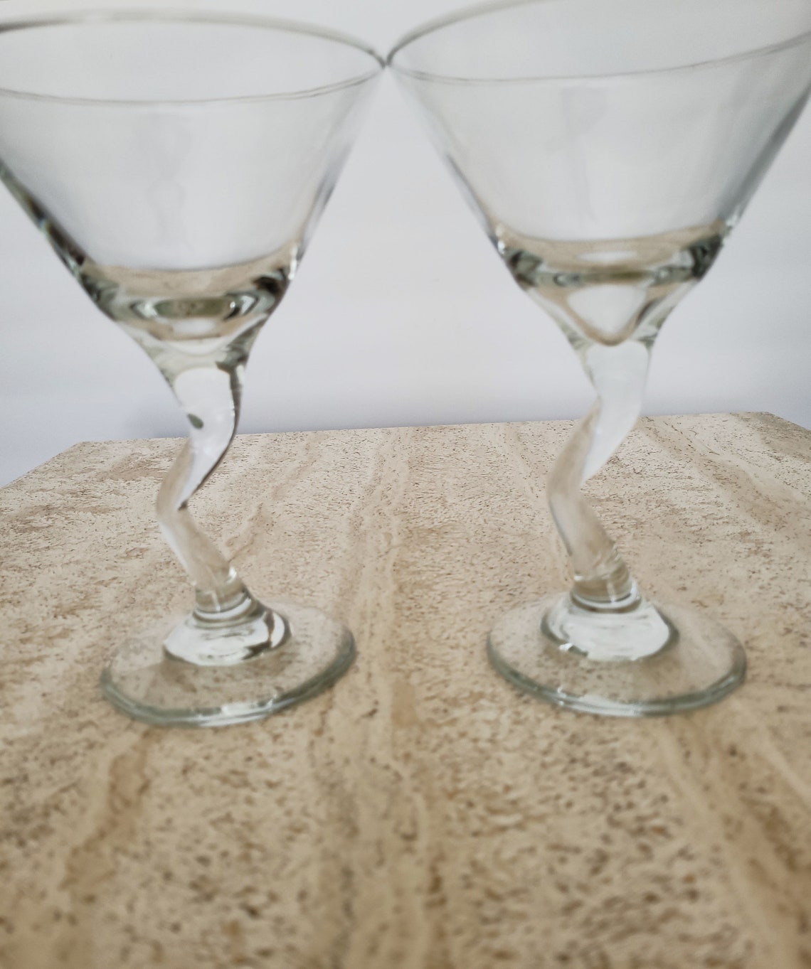 Set of 6 Vintage Libbey Zig Zag Martini Glasses Zstem Etsy