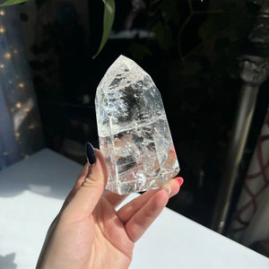 Clear Quartz tower -Large Clear Quartz Point -Clear quartz obelisk -Large clear quartz Crystal -Transparent clear quartz- Clear Quartz Point