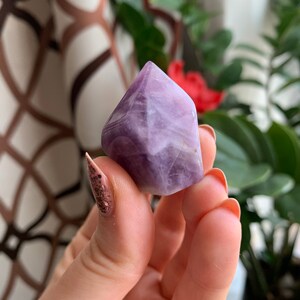 Chevron Amethyst point, Chevron amethyst mini tower, chevron amethyst freeform, chevron amethyst crystal, glossy polish amethyst tumble, *9