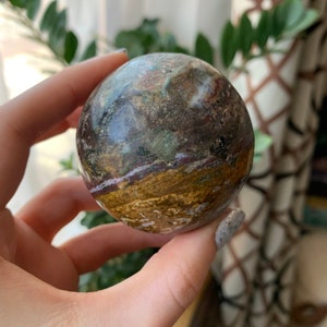 Ocean Jasper Sphere, Ocean Jasper Small sphere, Jasper crystal sphere, Ocean Jasper Meditation Stone, Ocean Jasper crystal ball, *08