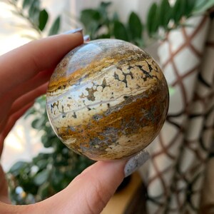 Ocean Jasper Sphere, Ocean Jasper Small sphere, Jasper crystal sphere, Ocean Jasper Meditation Stone, Ocean Jasper crystal ball, *01