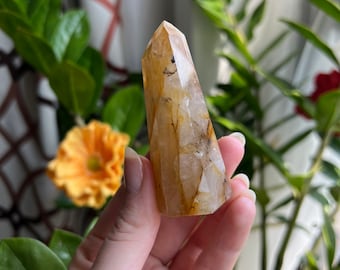 Golden Healer Quartz - Golden Healer Hematoid - Golden Healer tower - Hematoid Quartz - Golden healer point - Golden healer obelisk - #15