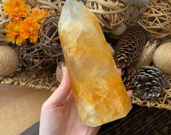Golden Healer Quartz - Golden Healer Hematoid - Golden Healer tower - Hematoid Quartz - Golden healer point - Golden healer obelisk - #4
