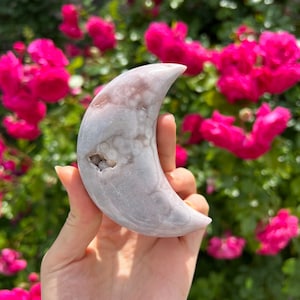Pink amethyst moon,Pink amethyst druzy moon,Pink amethyst crystal moon, Pink Amethyst crescent, Pink amethyst carving,Small Pink Amethyst, 3