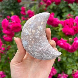 Pink amethyst moon,Pink amethyst druzy moon,Pink amethyst crystal moon, Pink Amethyst crescent, Pink amethyst carving,Small Pink Amethyst, 6