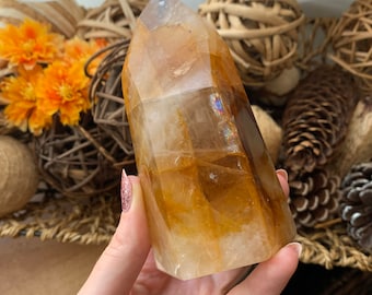 Golden Healer Quartz - Golden Healer Hematoid - Golden Healer tower - Hematoid Quartz - Golden healer point - Golden healer obelisk - #2