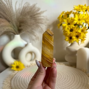 Yellow Fluorite tower, Fluorite point, Fluorite Obelisk, Banded Fluorite Tower, Candy Fluorite Tower,Fluorite Tower,Fluorite Crystal Tower,6