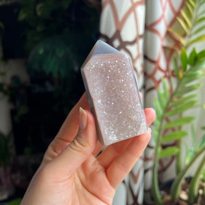 Druzy amethyst tower, Amethyst agate geode,  Druzy Amethyst point, Amethyst cut base, Amethyst cluster tower, Amethyst Geode Tower