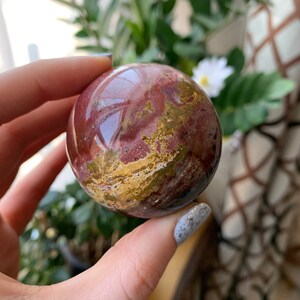 Ocean Jasper Sphere, Ocean Jasper Small sphere, Jasper crystal sphere, Ocean Jasper Meditation Stone, Ocean Jasper crystal ball, *03