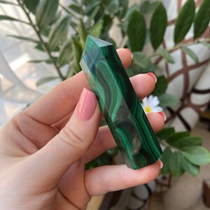 Malachite tower - Malachite point - Malachite obelisk - Polished Malachite - Natural Malachite Crystal - Genuine Malachite  - *03