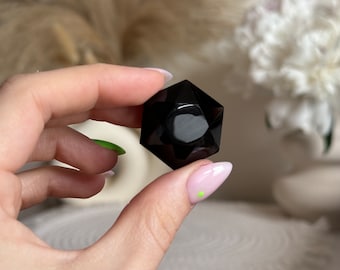 Smoky Quartz Crystal, Faceted Smoky Quartz, Smokey Quartz Pocket Stone, Smoky Quartz Gem, Natural Smoky Quartz, smoky quartz worry stone, *2