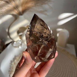 Smoky Quartz Egg,Smoky Quartz Carving,Faceted Smoky Quartz Crystal,High Quality Smoky Quartz,Smoky Quartz Freeform,Polished Smokey Quartz,27
