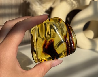 Ambra baltica a forma libera, Ambra naturale a forma libera, Ambra baltica autentica, Grande pezzo di ambra, Ambra naturale lucidata, Ambra, Ambra baltica, 14
