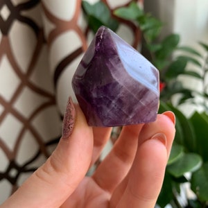 Chevron Amethyst point - Chevron amethyst tower - chevron amethyst freeform - chevron amethyst crystal - Amethyst pocket stone *3