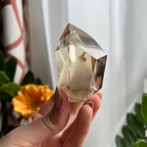 Natural citrine point, Citrine tower, Citrine Crystal tower, Genuine citrine point, Champagne Citrine, Citrine Point, Polished Citrine, N5