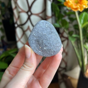Druzy Amethyst palmstone, Amethyst pocket stone, Amethyst worry stone, Amethyst crystal,  Amethyst Palm stone, Druzy amethyst cluster, *6