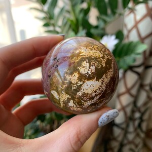 Ocean Jasper Sphere, Colorful Ocean Jasper, Jasper crystal sphere, Ocean Jasper Meditation Stone, Ocean Jasper crystal ball, *07