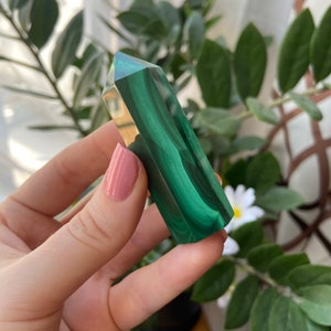 Malachite tower - Malachite point - Malachite obelisk - Polished Malachite - Natural Malachite Crystal - Genuine Malachite  - *07