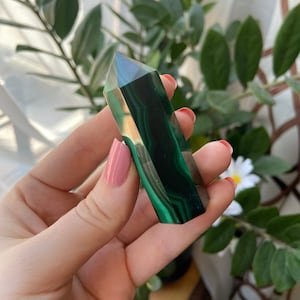 Malachite tower - Malachite point - Malachite obelisk - Polished Malachite - Natural Malachite Crystal - Genuine Malachite  - *06