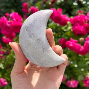 Pink amethyst moon,Pink amethyst druzy moon,Pink amethyst crystal moon, Pink Amethyst crescent, Pink amethyst carving,Small Pink Amethyst,10