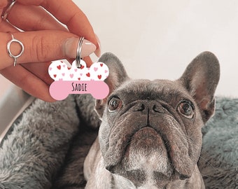 Personalised Name Puppy Love Dog Tag | Custom Pet Tag | Tag for Dogs | Pet ID | Bone Dog Tag | Name Tag