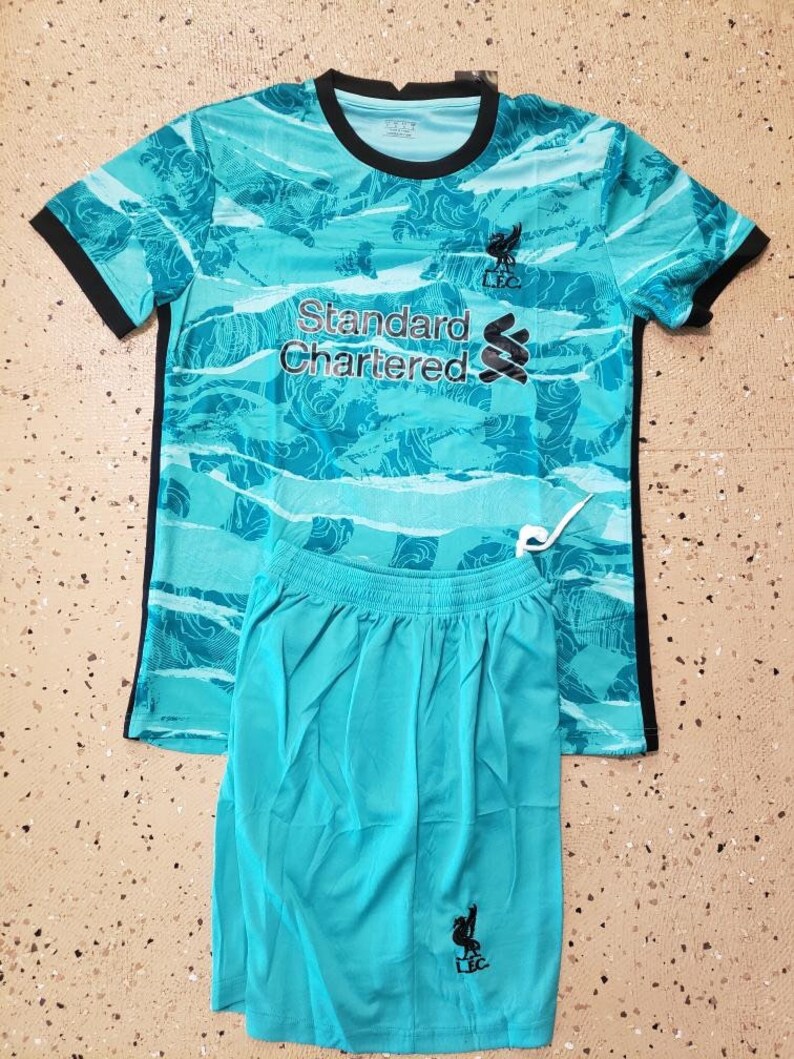 Liverpool away youth soccer uniform