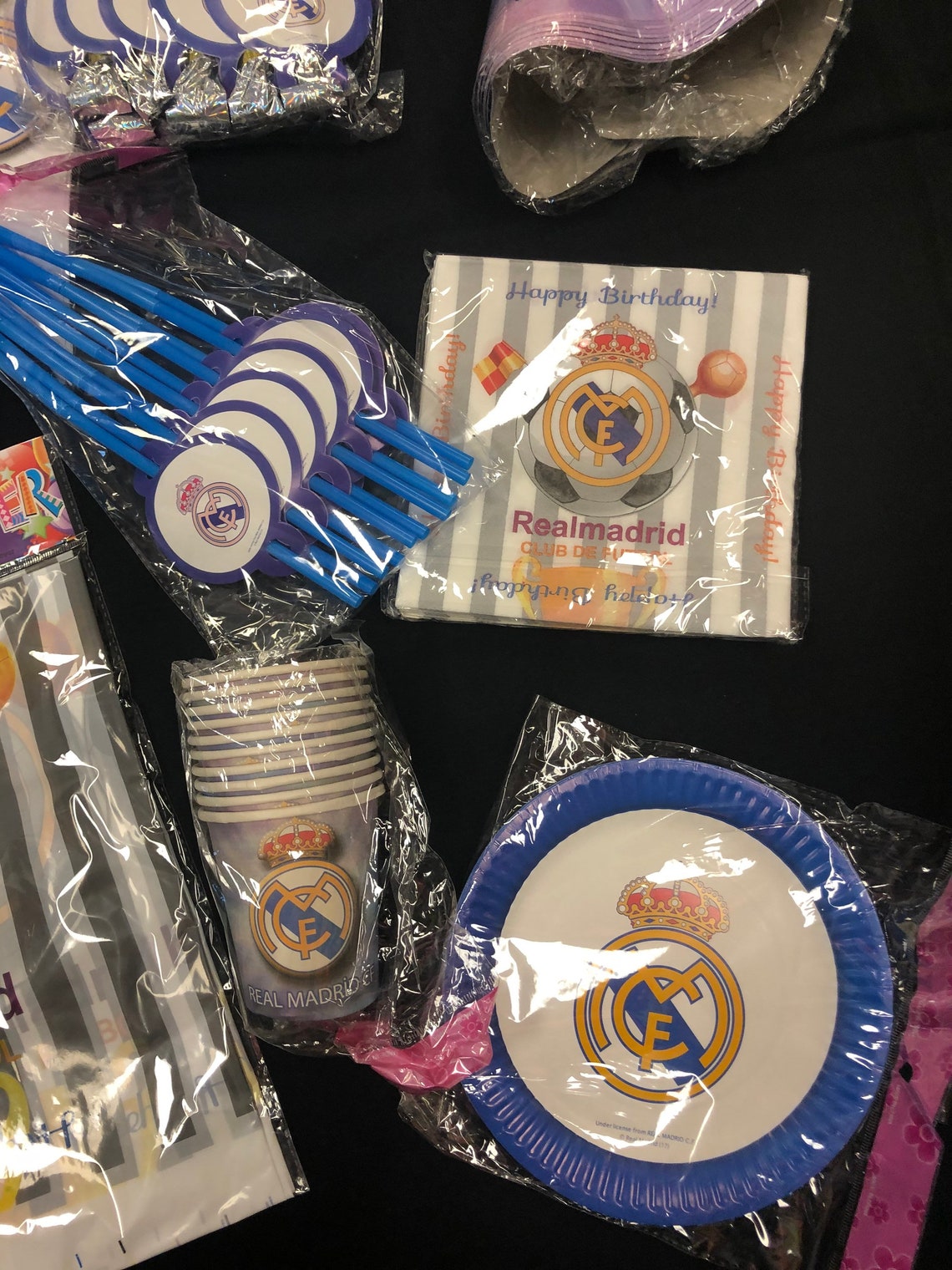 Real Madrid Soccer birthday party supplies Etsy