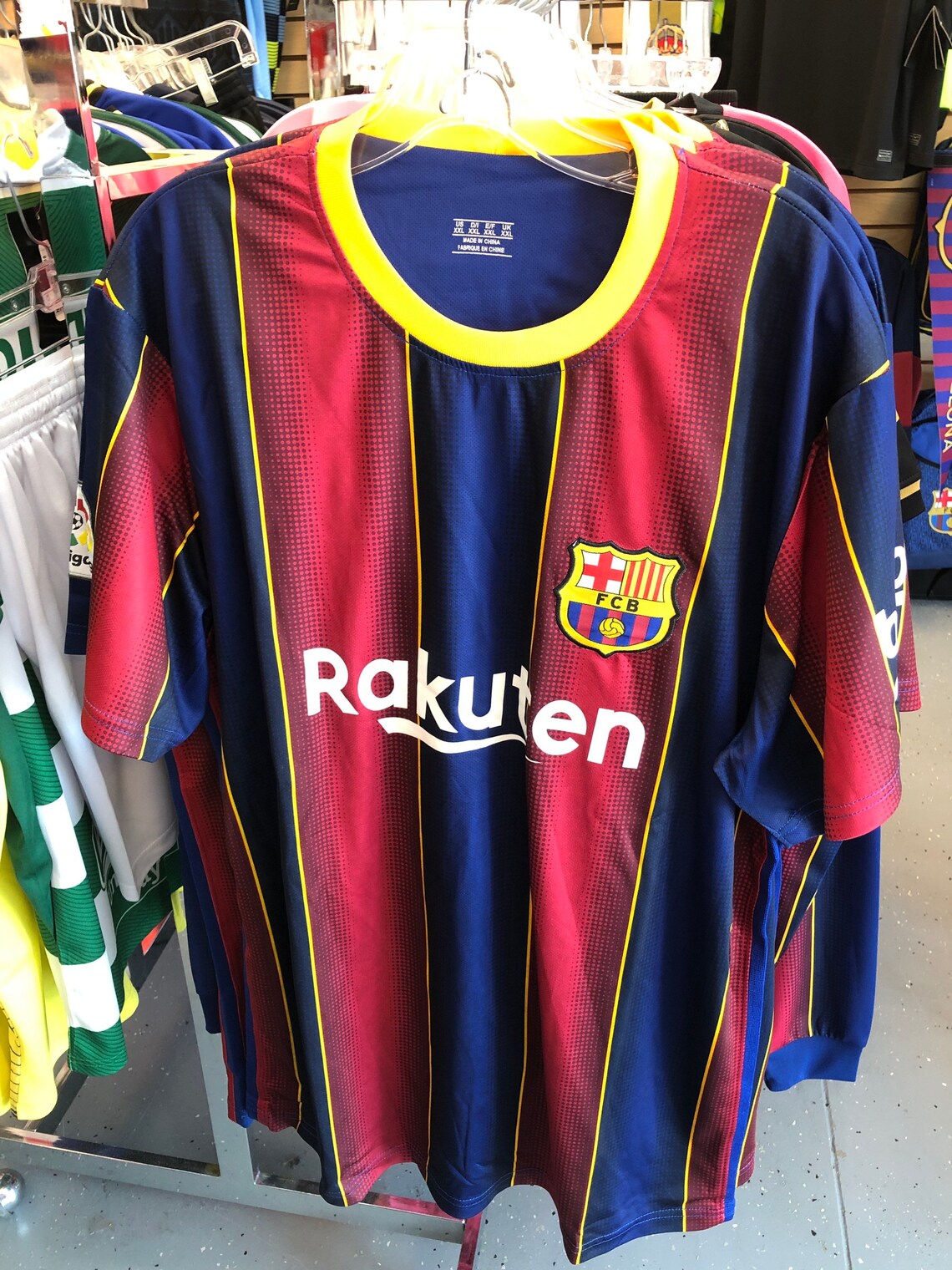 Barcelona home adult soccer uniform | Etsy