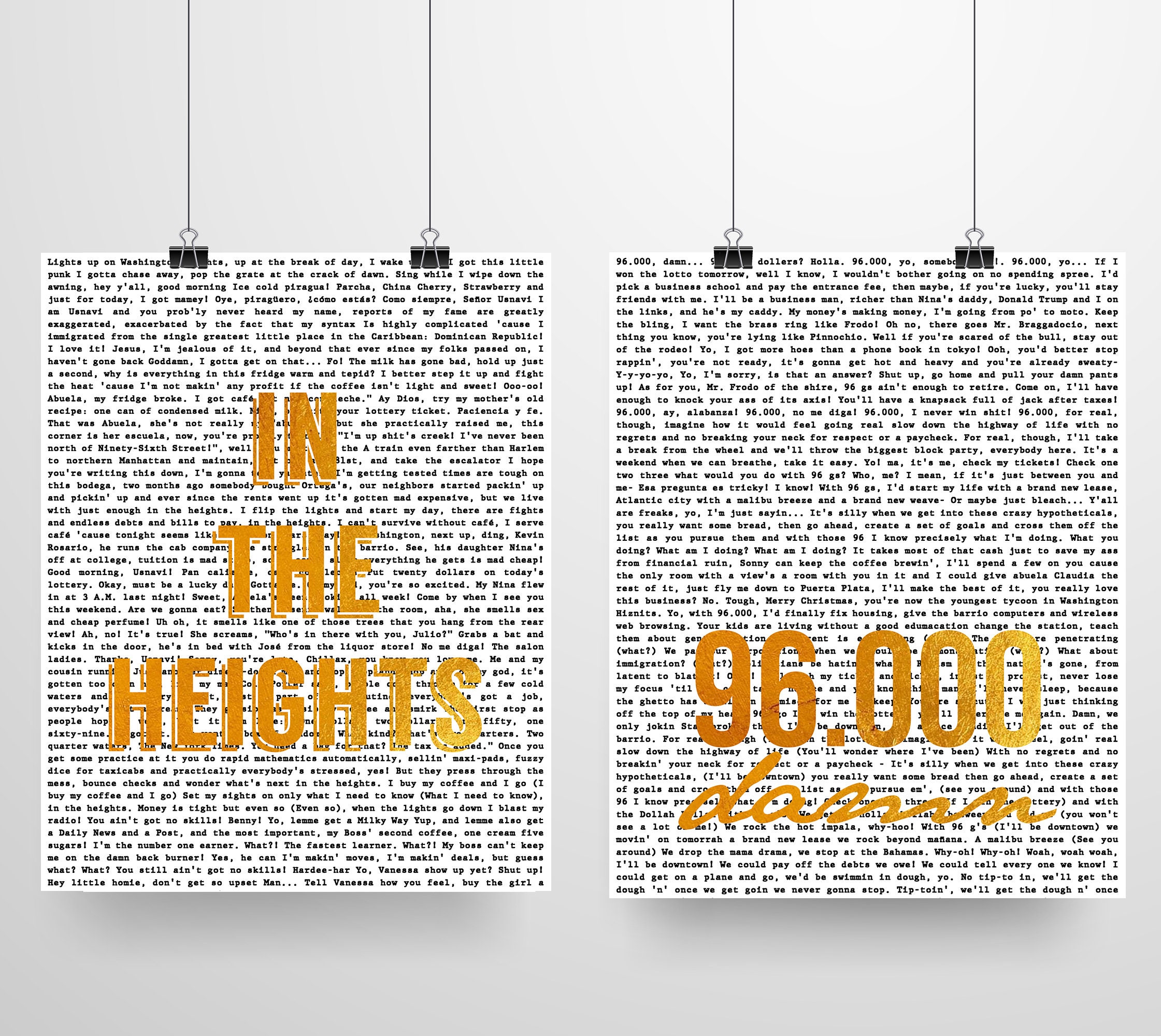 In The Heights Song Lyrics Digital Download of In The Heights lyrics on the background | Etsy