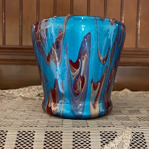 Vase, Painted Glass, Glass Vase, Tabletop Vase, Kitchen Vase, Bathroom Vase, Candle Holder, Floral Vase, Custom Vase, Plant Holder