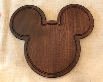 Mickey walnut cutting board/Mickey charcuterie board/Disney cutting board/ butter board