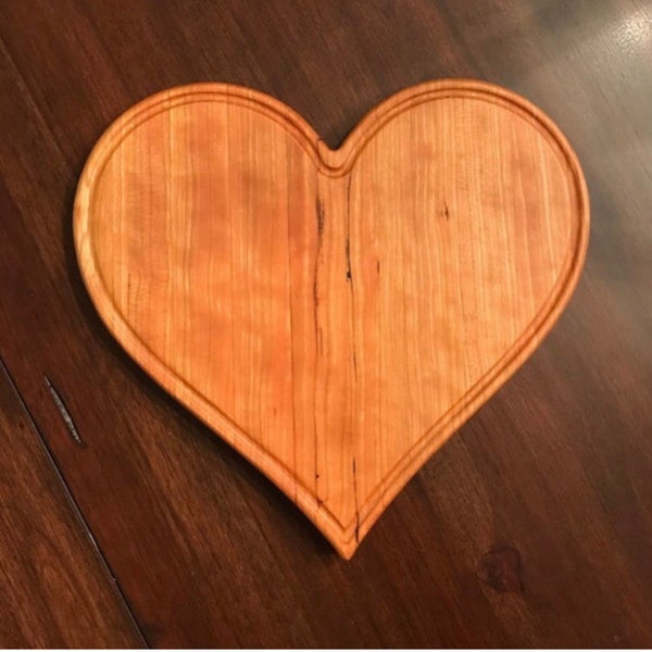 Heart cutting board/ valentines/charcuterie board/cherry cutting board/ butter board