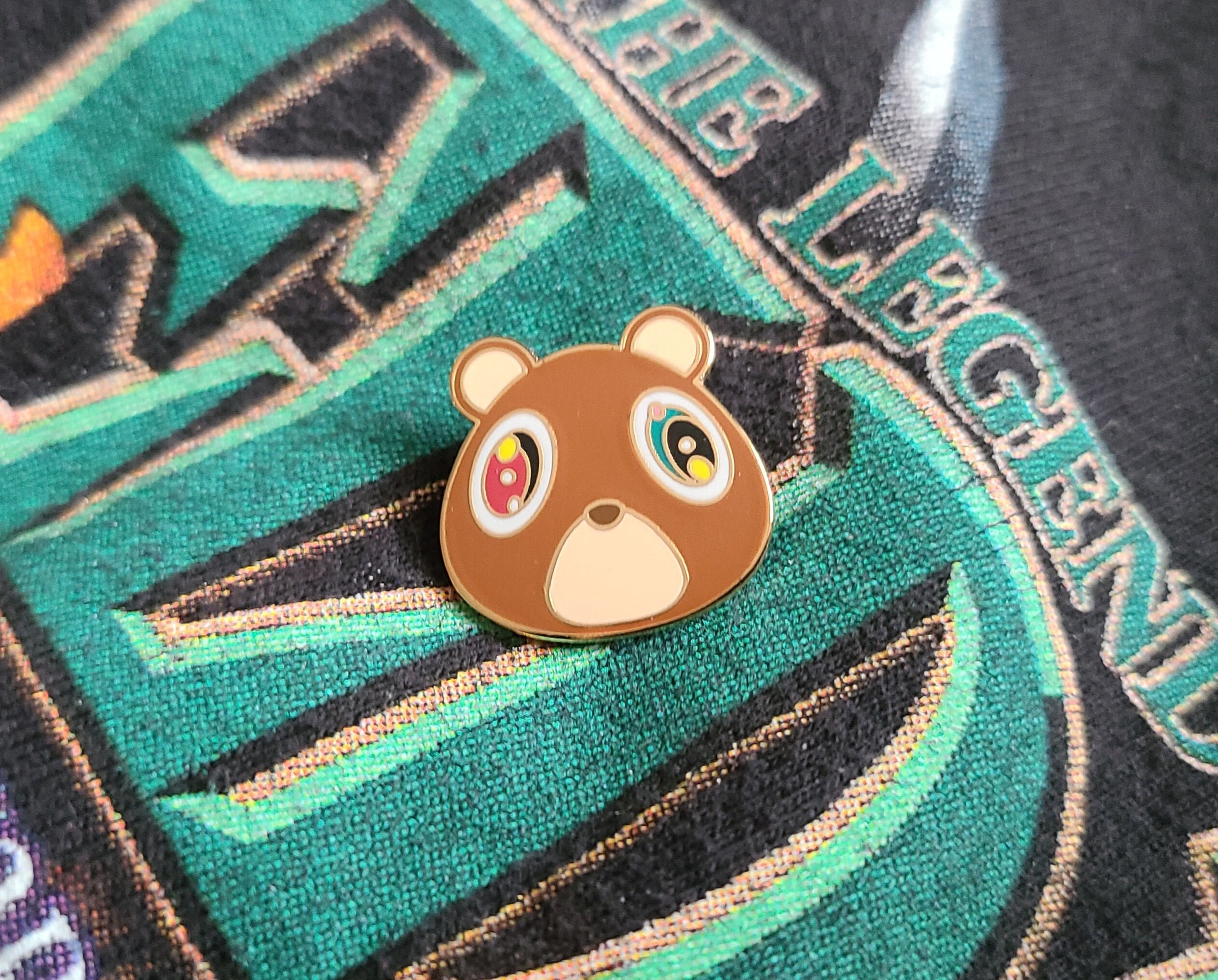 Kanye West Graduation Bear Enamel Pin Etsy