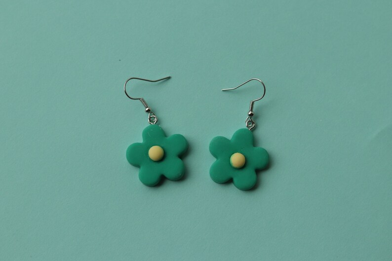 Colorful Flower Dangle Earrings cartoon Flower Bubble Etsy