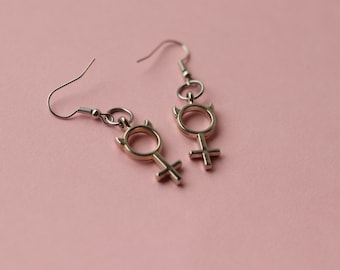 female symbol earrings / feminist earrings