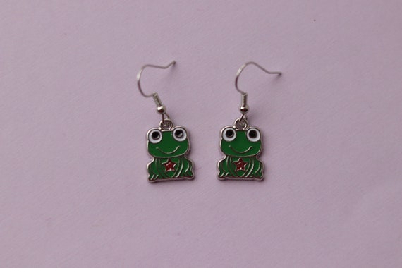 Frog earrings etsy deals
