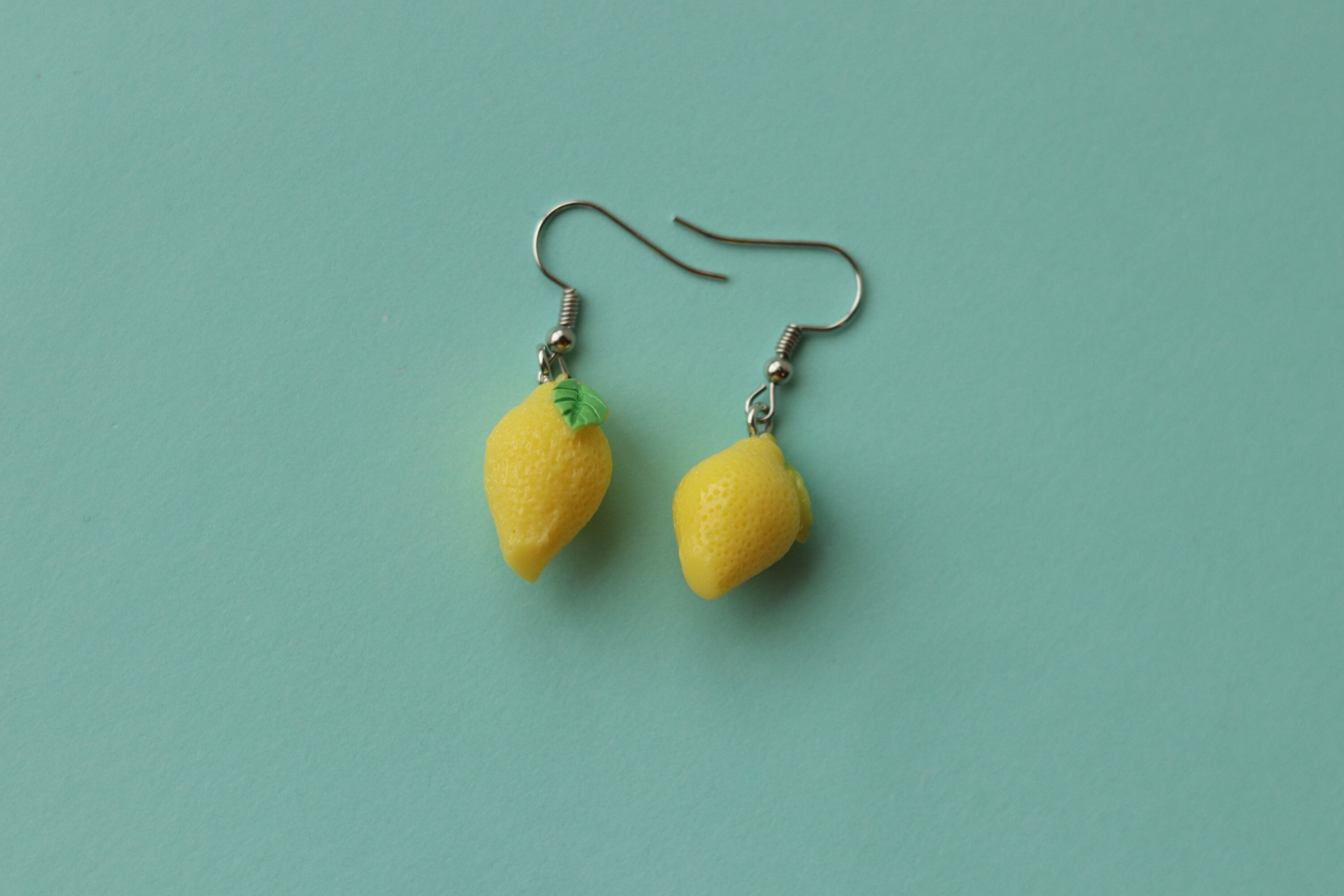 Lemon earrings / indie mini food earrings / y2k lemon earrings Etsy